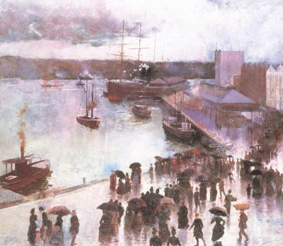 Charles conder Departure of thte OrientCircularQuay (nn02) Norge oil painting art